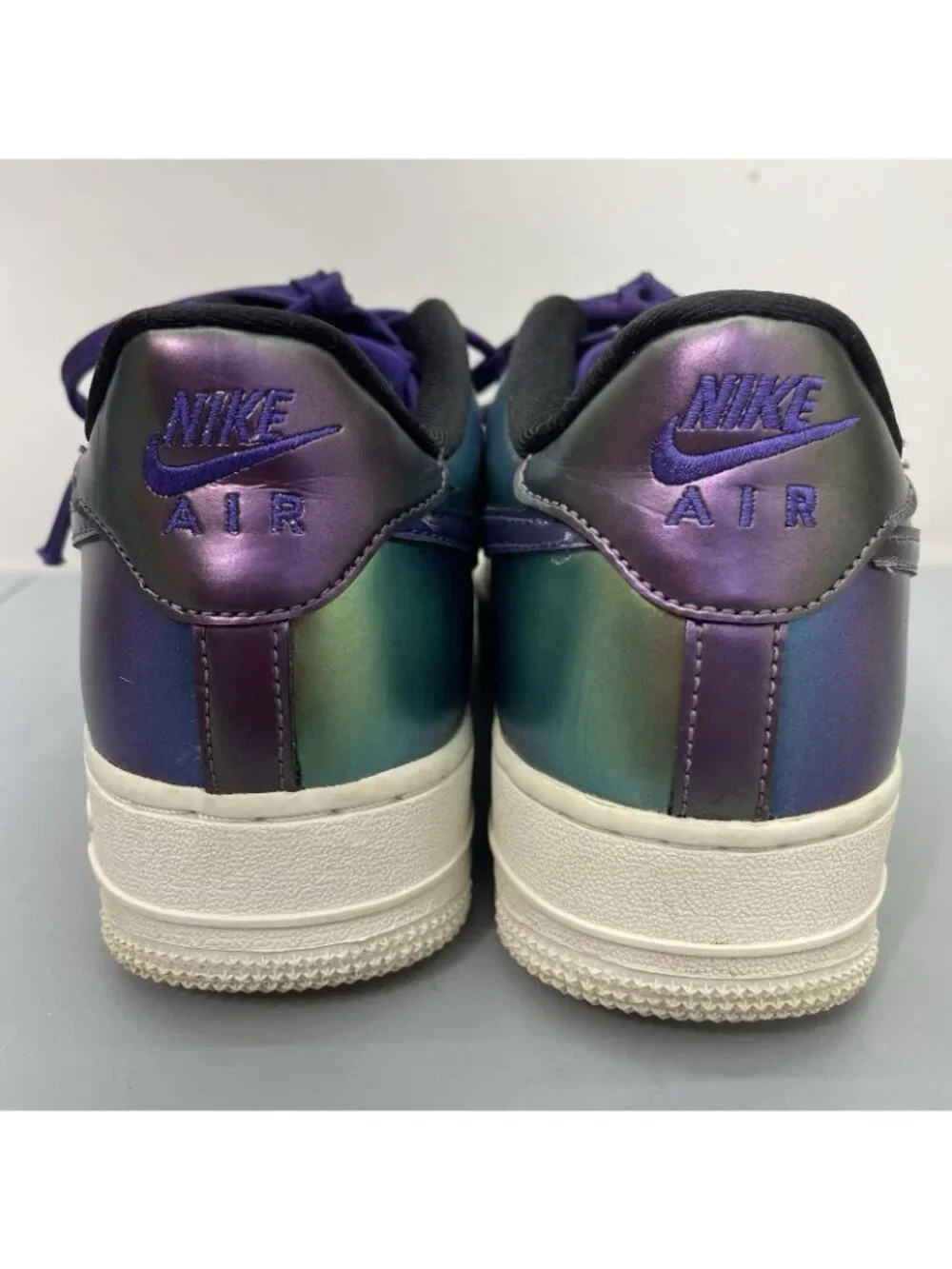Nike AF1 Air Force 1 Low LV8 GS Sneakers Athletic Purple Neptune Green Kids 7